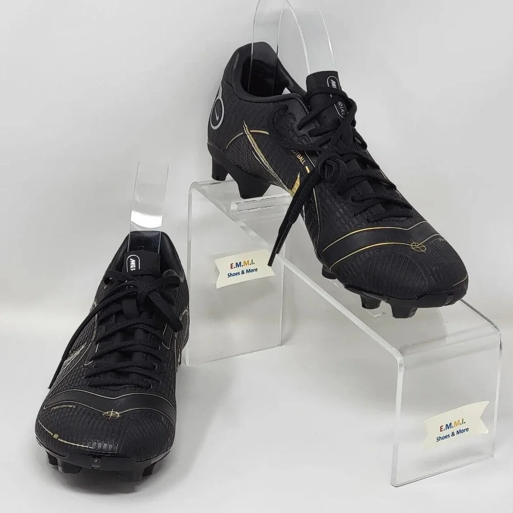 Nike Mercurial Vapor 14 Pro FG Black Gold Soccer Men's Size 4 DJ2869-007 New